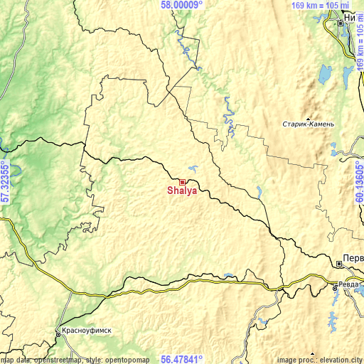 Topographic map of Shalya