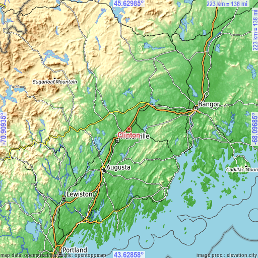 Topographic map of Clinton