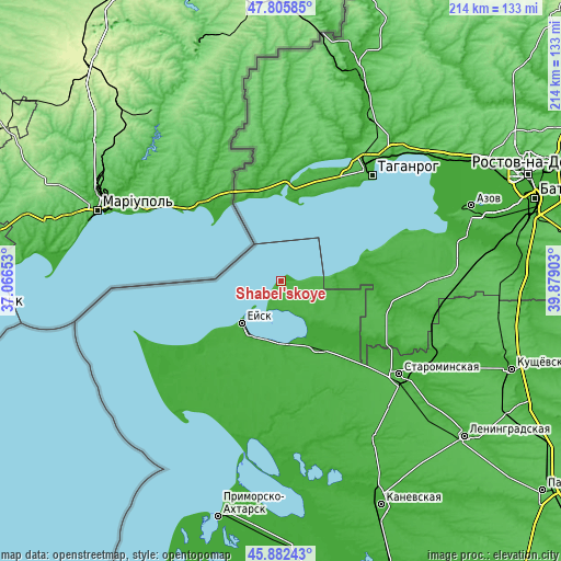 Topographic map of Shabel’skoye