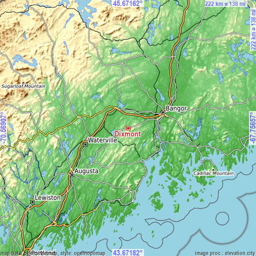 Topographic map of Dixmont