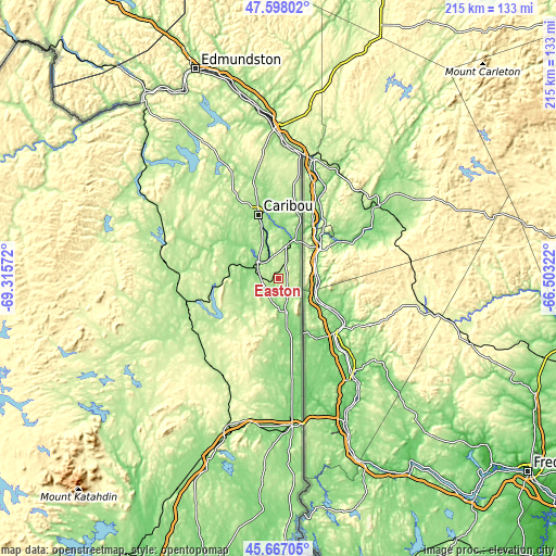 Topographic map of Easton