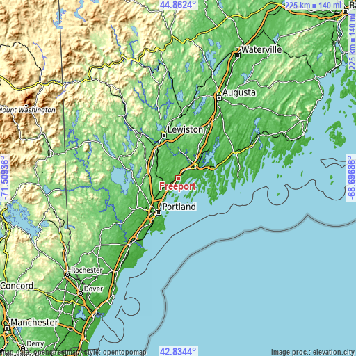 Topographic map of Freeport