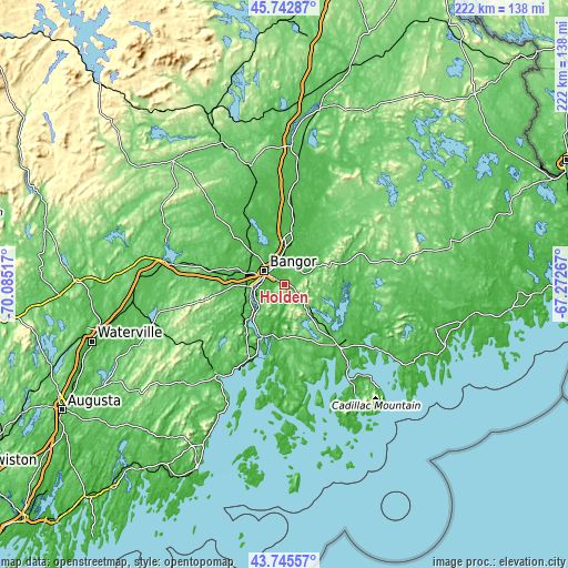 Topographic map of Holden