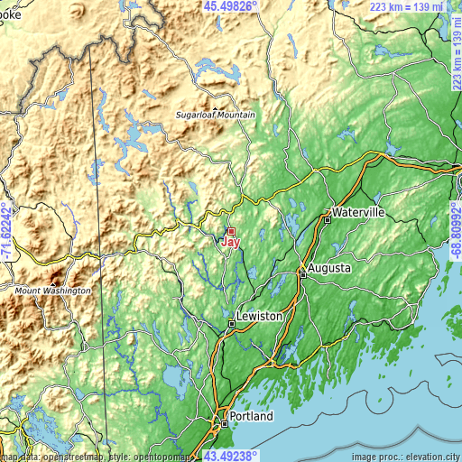 Topographic map of Jay