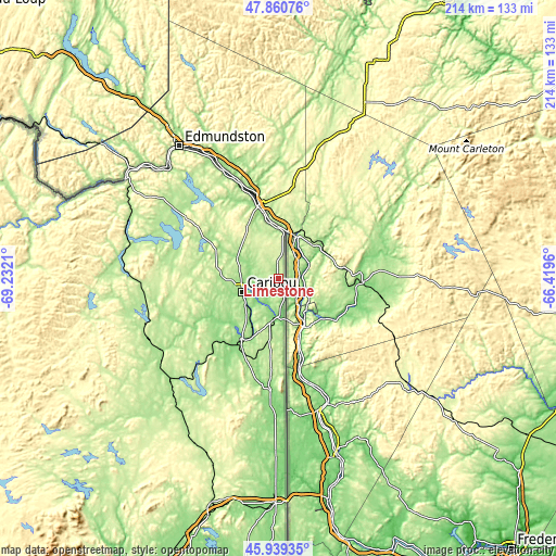 Topographic map of Limestone