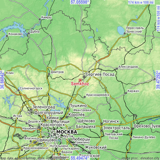 Topographic map of Semkhoz