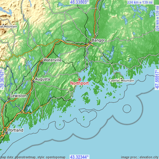 Topographic map of Northport