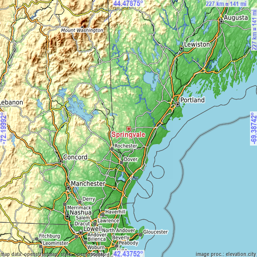 Topographic map of Springvale