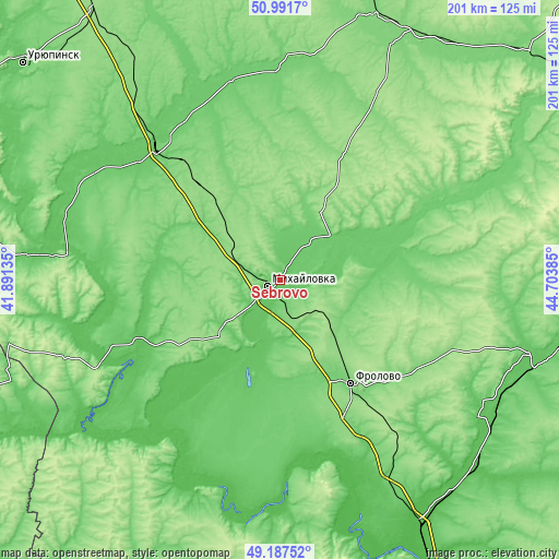 Topographic map of Sebrovo