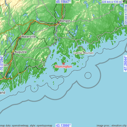 Topographic map of Stonington