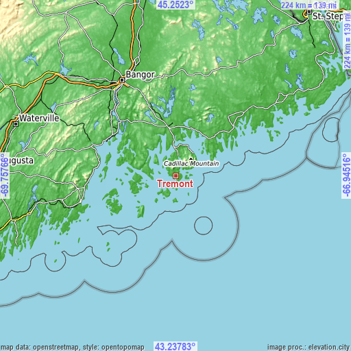 Topographic map of Tremont