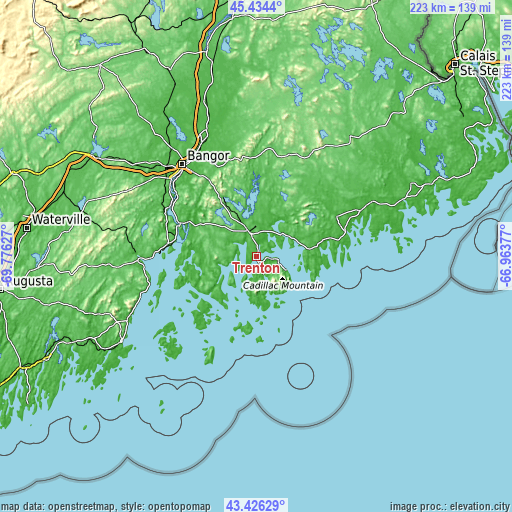 Topographic map of Trenton