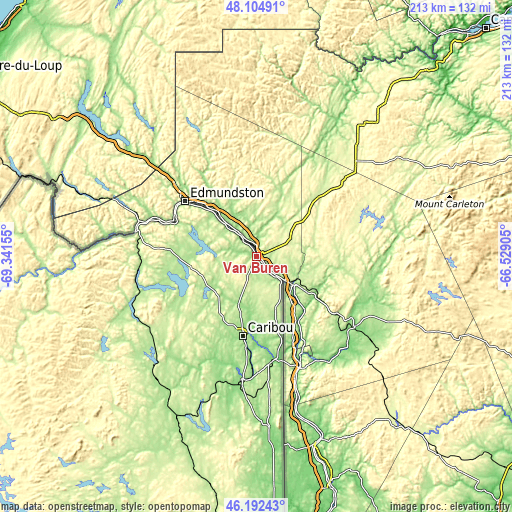 Topographic map of Van Buren