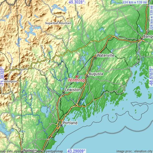 Topographic map of Winthrop