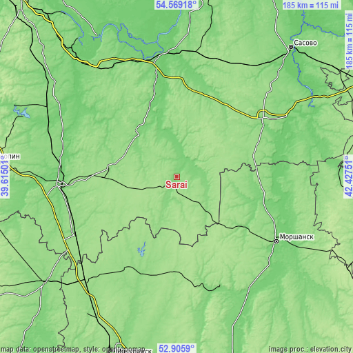 Topographic map of Sarai