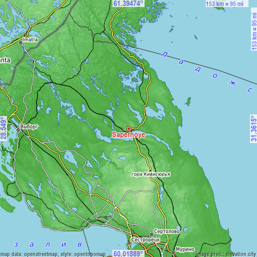 Topographic map of Sapernoye