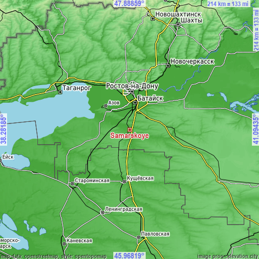 Topographic map of Samarskoye