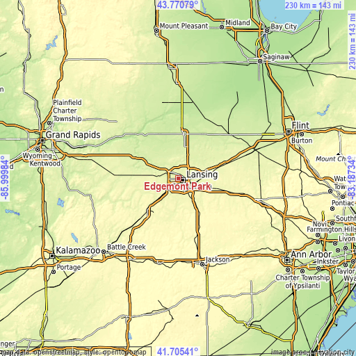 Topographic map of Edgemont Park