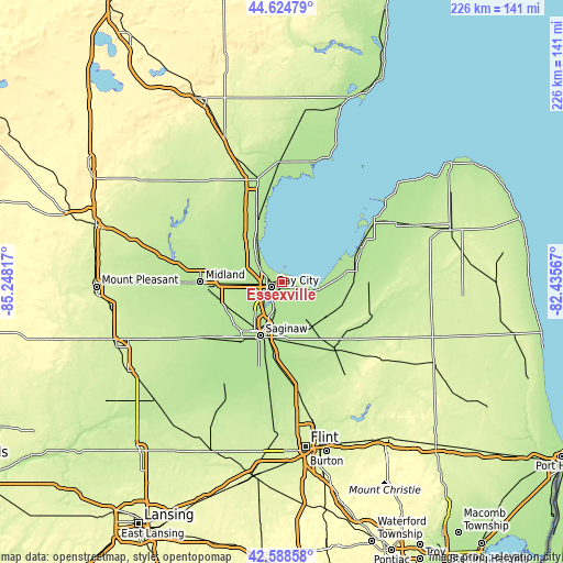 Topographic map of Essexville