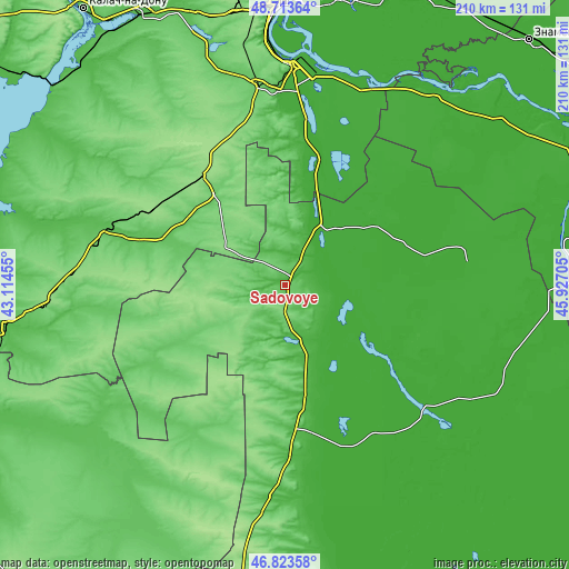 Topographic map of Sadovoye