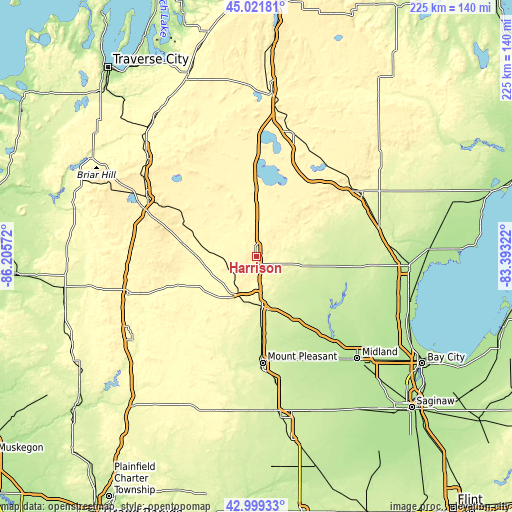 Topographic map of Harrison