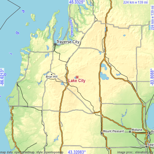 Topographic map of Lake City