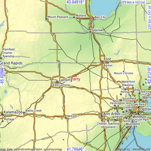 Topographic map of Perry