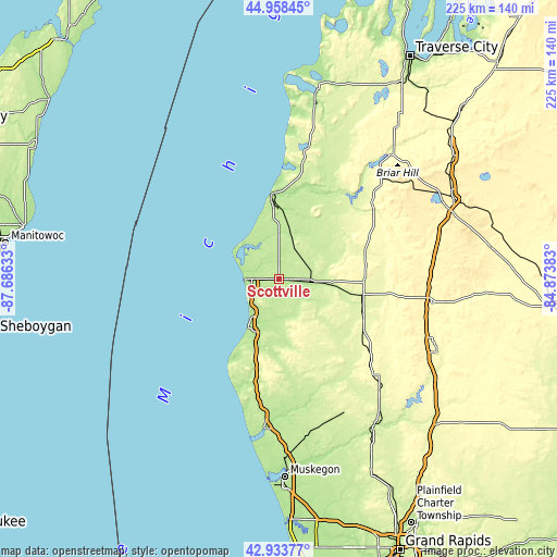 Topographic map of Scottville