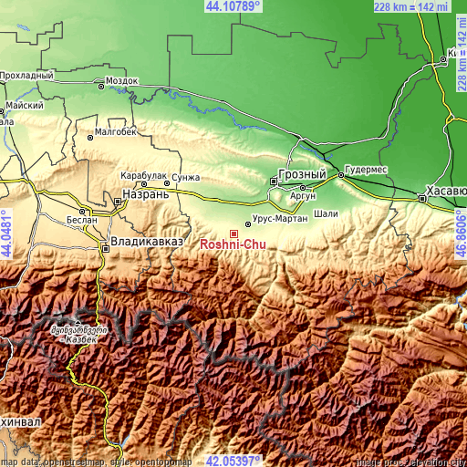 Topographic map of Roshni-Chu
