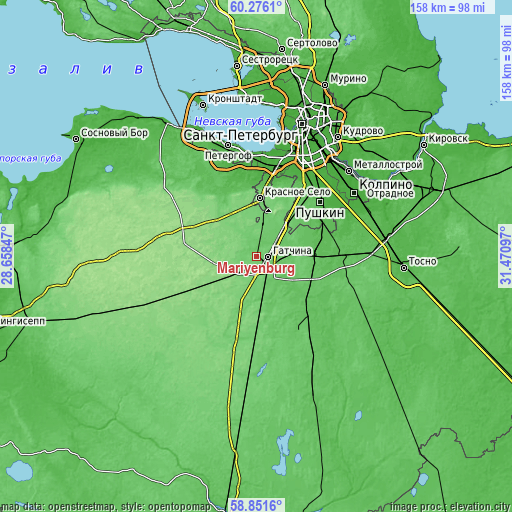 Topographic map of Mariyenburg