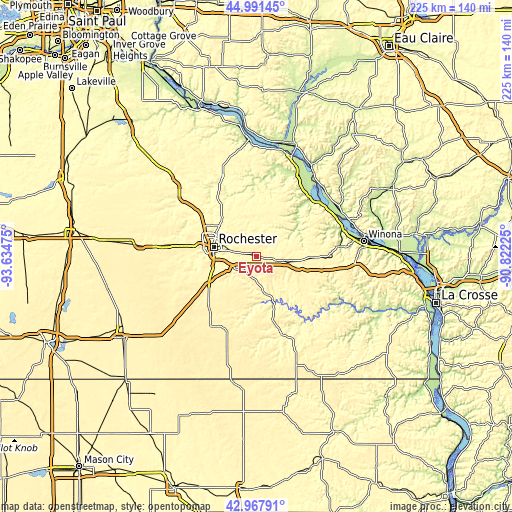 Topographic map of Eyota