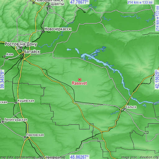 Topographic map of Rassvet