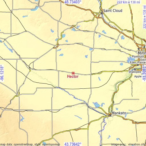 Topographic map of Hector