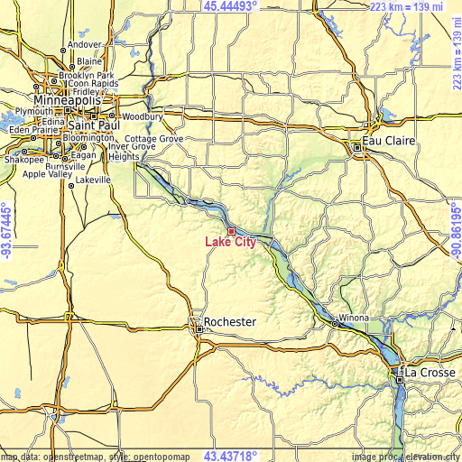 Topographic map of Lake City