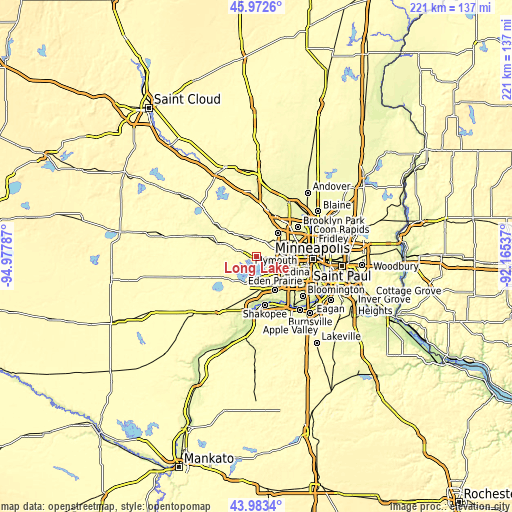 Topographic map of Long Lake