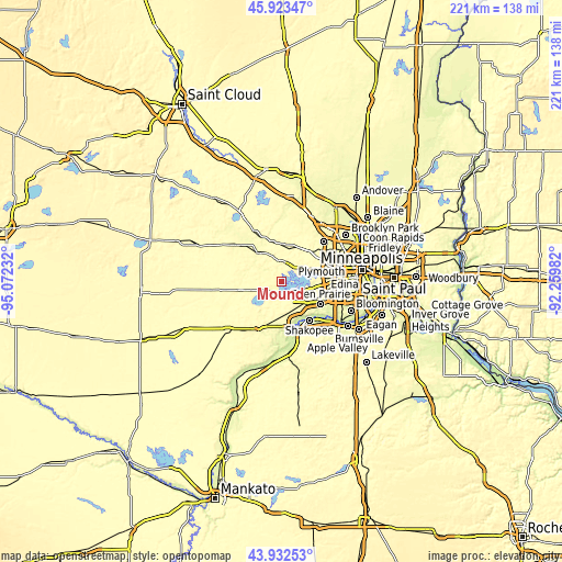 Topographic map of Mound