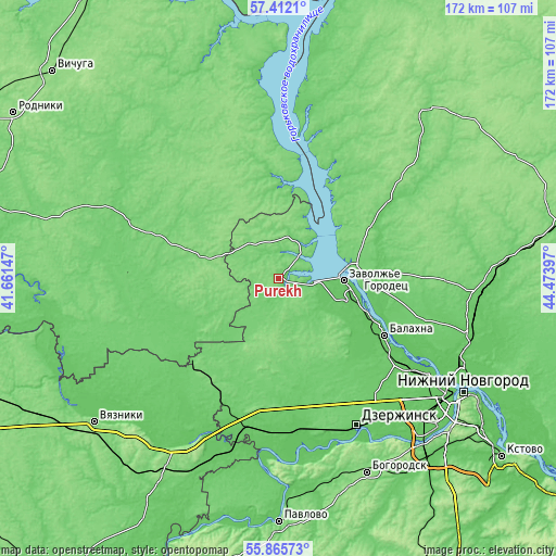 Topographic map of Purekh