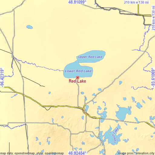 Topographic map of Red Lake