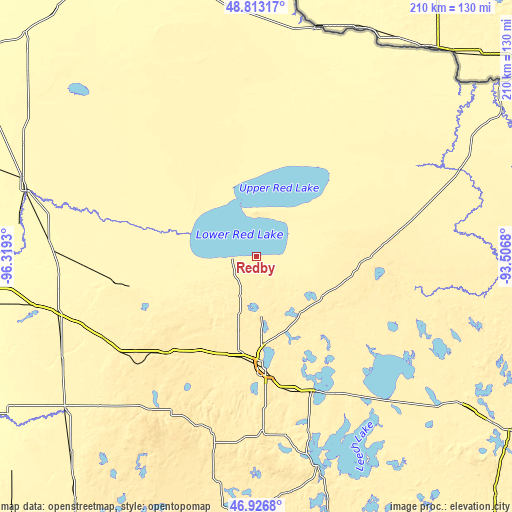 Topographic map of Redby