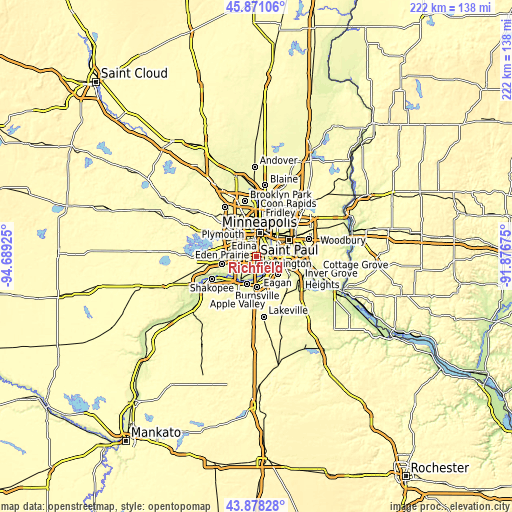 Topographic map of Richfield