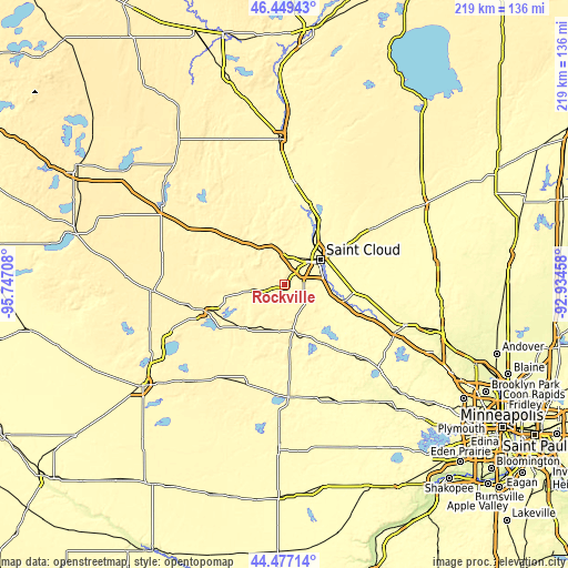 Topographic map of Rockville