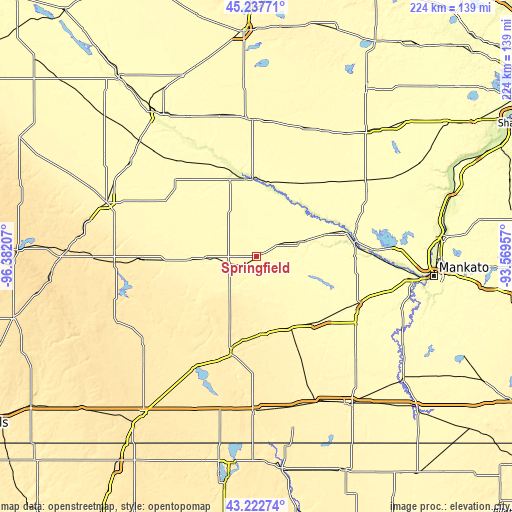 Topographic map of Springfield