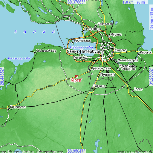 Topographic map of Kipen’