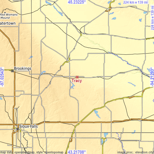 Topographic map of Tracy