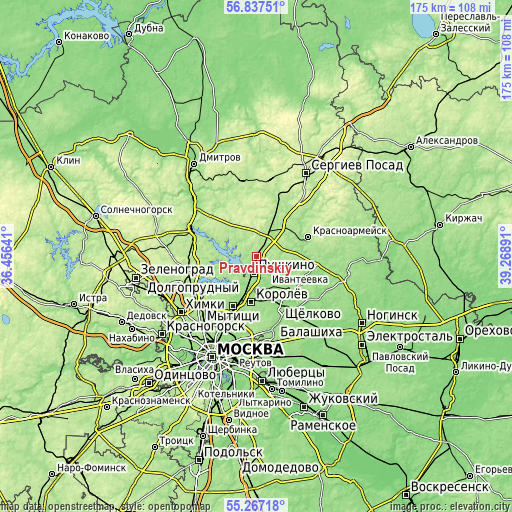 Topographic map of Pravdinskiy