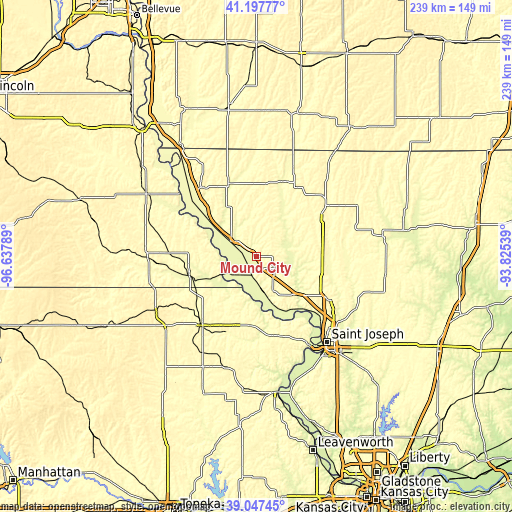 Topographic map of Mound City