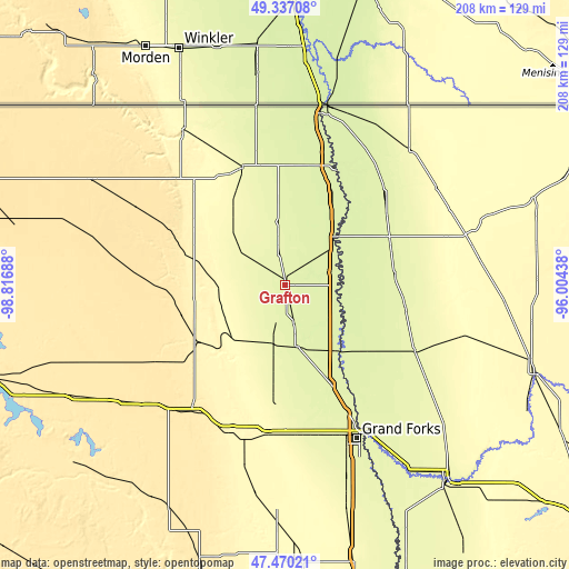 Topographic map of Grafton