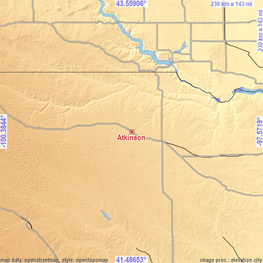 Topographic map of Atkinson