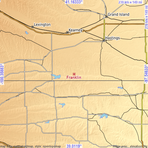 Topographic map of Franklin