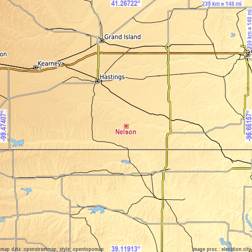 Topographic map of Nelson